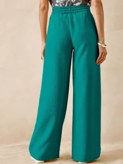 Pantalon large aspect froissé