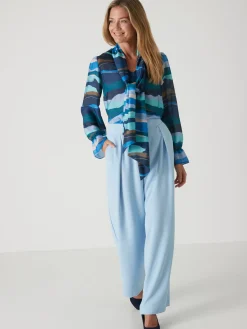 Pantalon large en crêpe