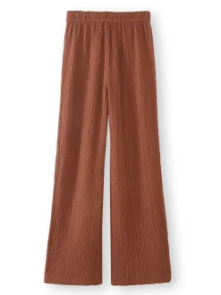 Pantalon large en seersucker