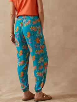 Pantalon large élastiqué