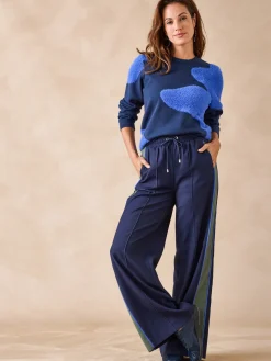 Pantalon large palazzo élastiqué