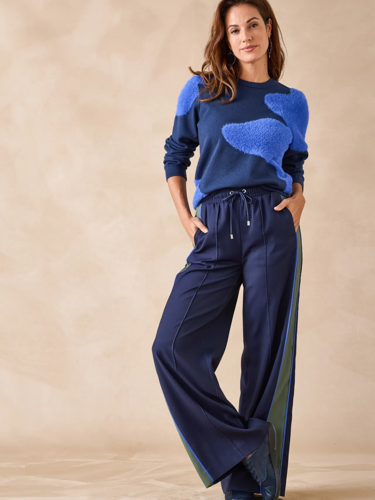 Pantalon large palazzo élastiqué