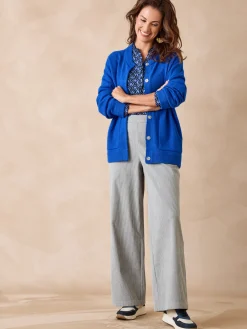 Pantalon large velours côtelé