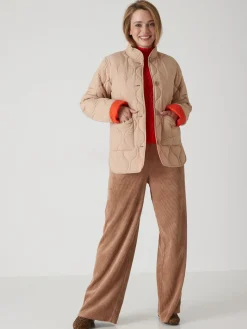 Pantalon large velours côtelé