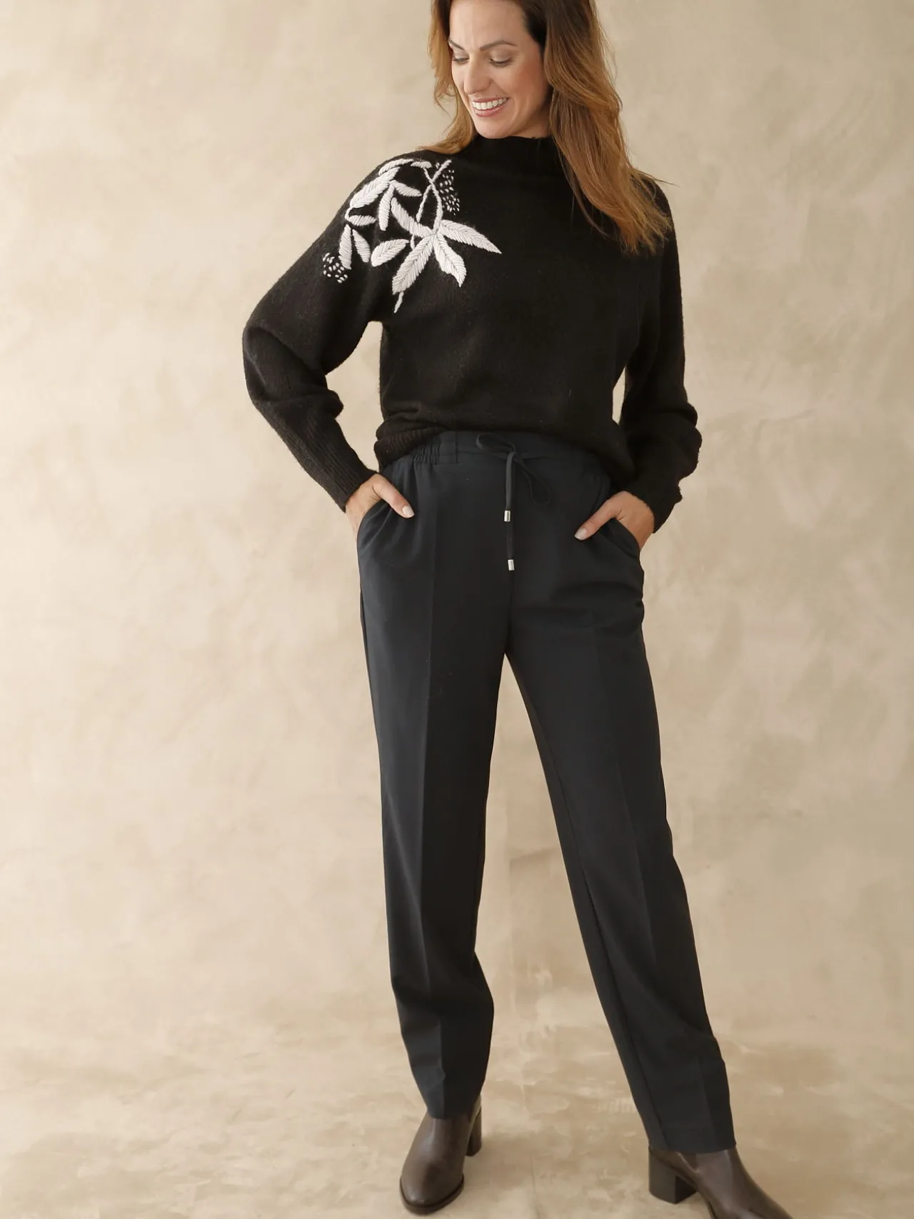 Pantalon élastiqué