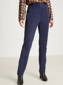 Pantalon élastiqué dos maille satinée