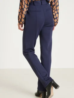 Pantalon élastiqué dos maille satinée