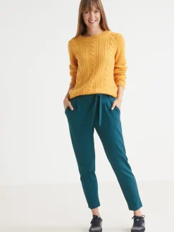 Pantalon élastiqué en maille