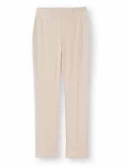 Pantalon élastiqué en maille milano