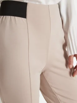 Pantalon élastiqué en maille milano