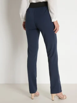 Pantalon élastiqué en maille milano