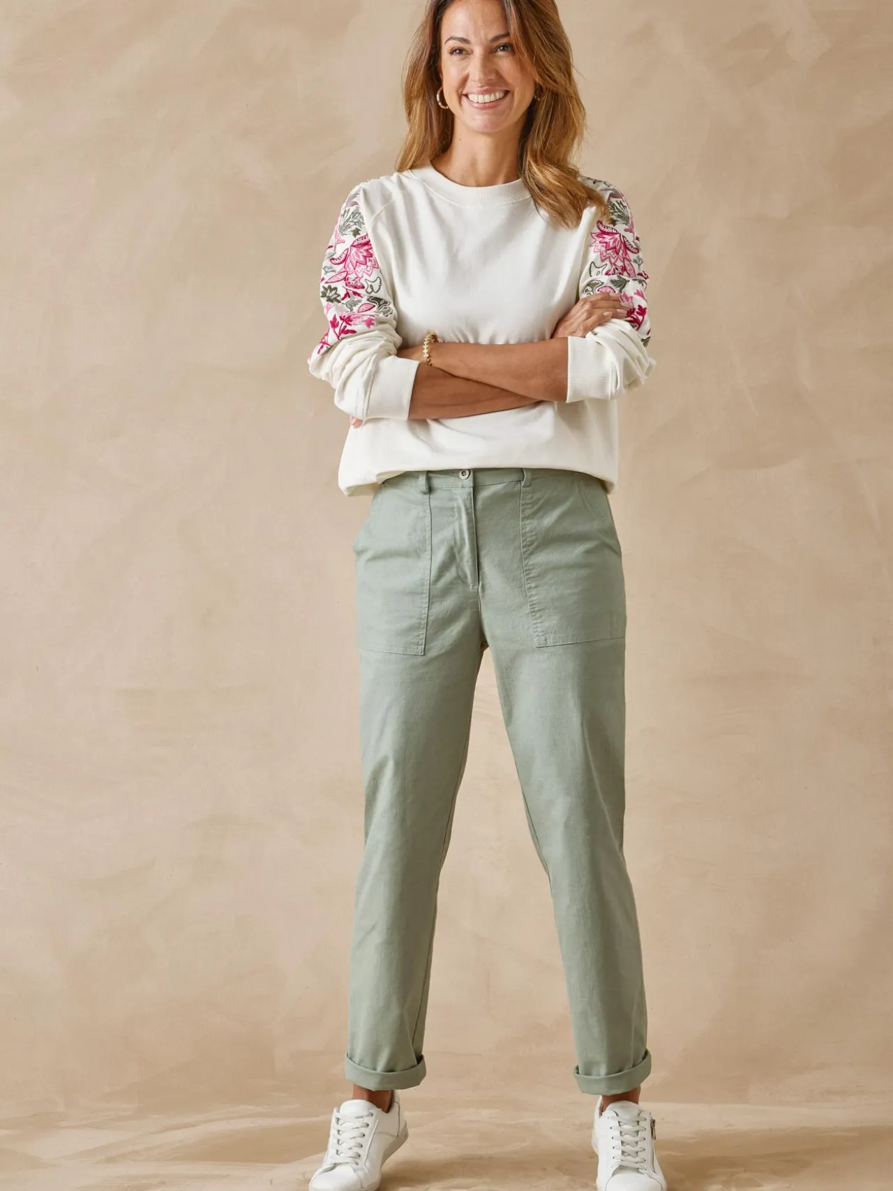 Pantalon 7/8ème en toile extensible