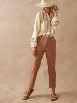 Pantalon 7/8ème en toile extensible