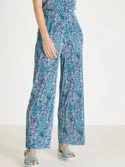 Pantalon 7/8ème large plissé permanent