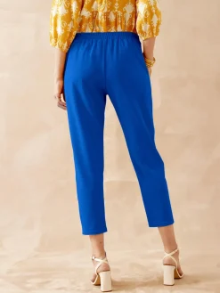 Pantalon raccourci élastiqué