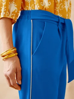 Pantalon raccourci élastiqué