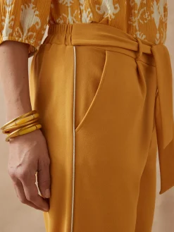 Pantalon raccourci élastiqué