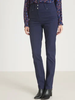 Pantalon taille haute coupe droite