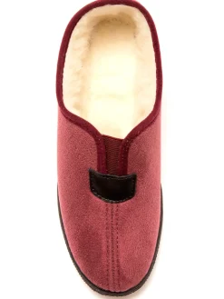 Pantoufles fourrées laine majoritaire