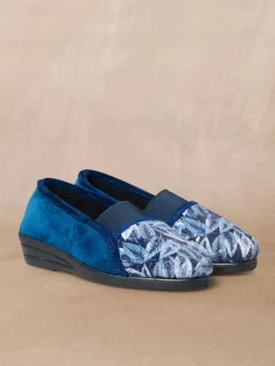 Pantoufles élastiquées molletonnées