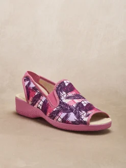 Pantoufles sandales élastiquées