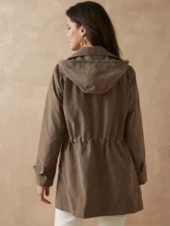 Parka déperlante à capuche amovible