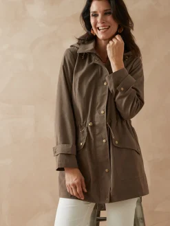 Parka déperlante à capuche amovible