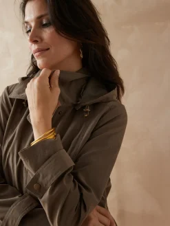 Parka déperlante à capuche amovible