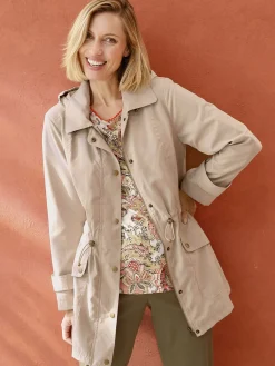 Parka déperlante à capuche amovible