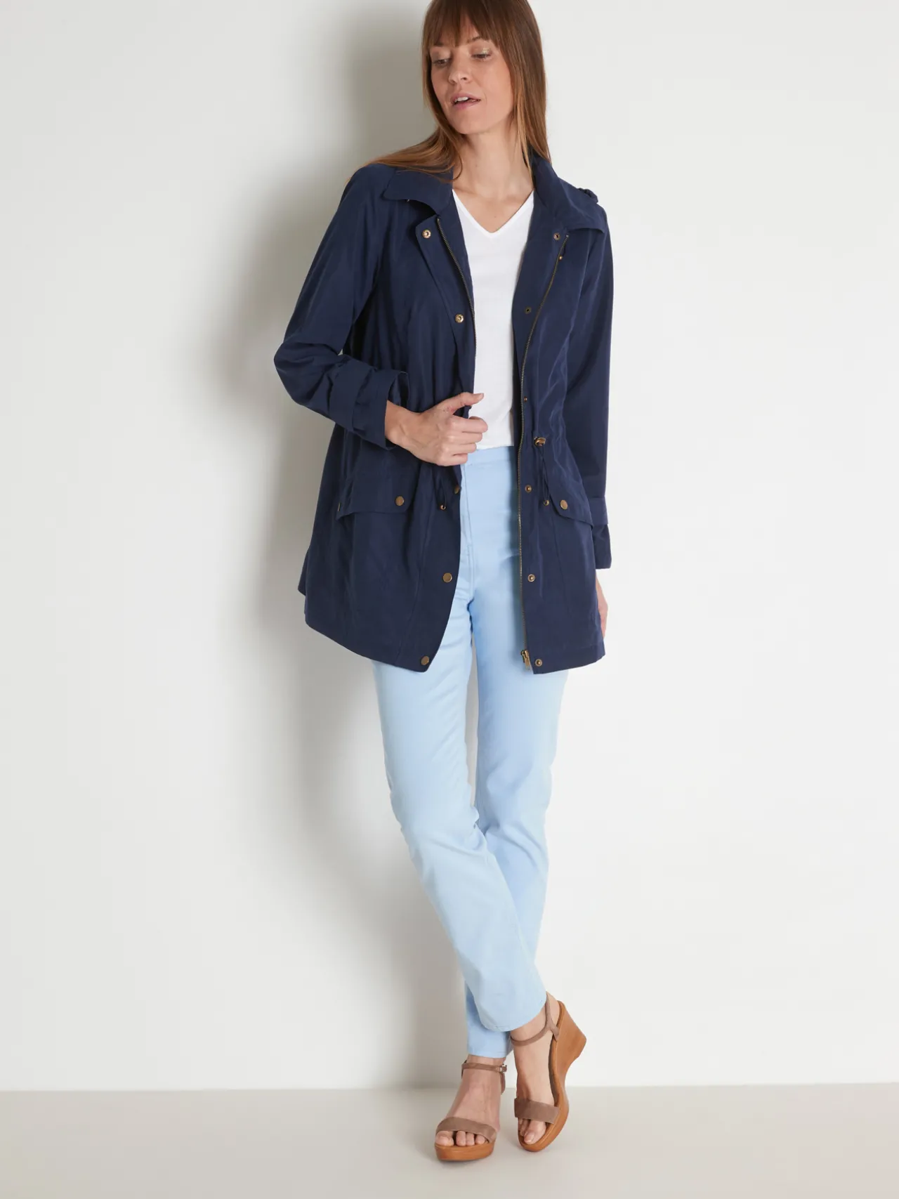 Parka déperlante à capuche amovible