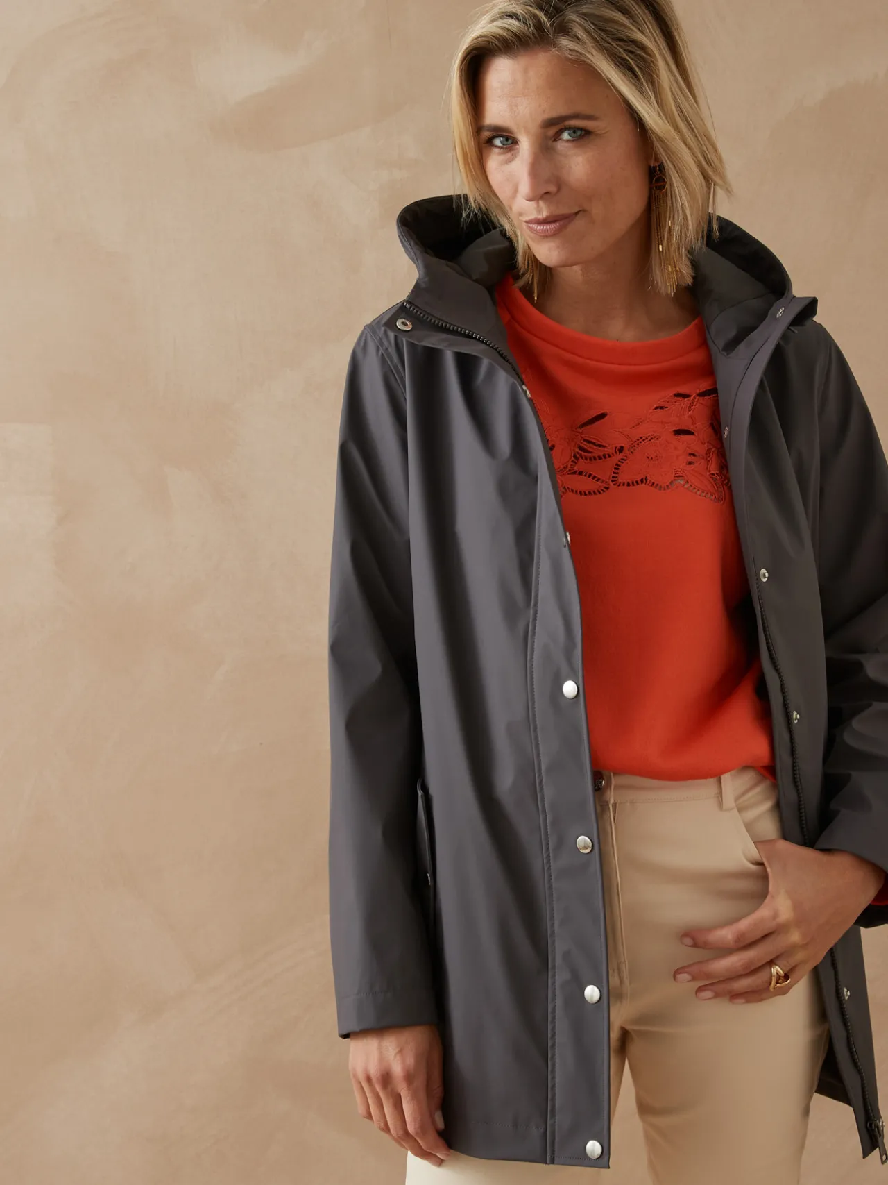 Parka imperméable à capuche