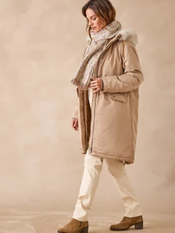 Parka longue intérieur matelassé