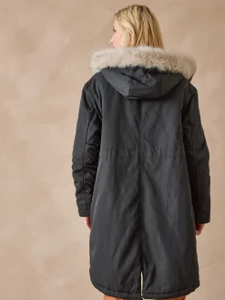 Parka longue intérieur matelassé
