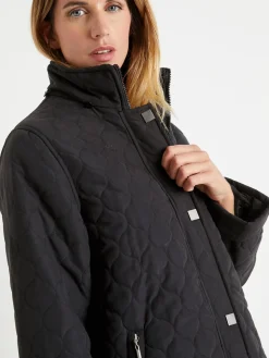 Parka matelassée courte en microfibre