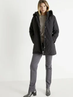 Parka matelassée courte en microfibre