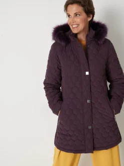 Parka matelassée courte en microfibre