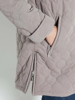 Parka matelassée courte en microfibre