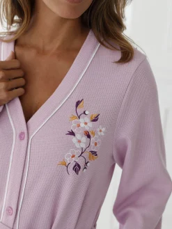 Peignoir en maille nid d'abeille