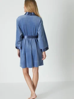 Peignoir kimono court velours