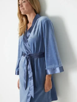 Peignoir kimono court velours
