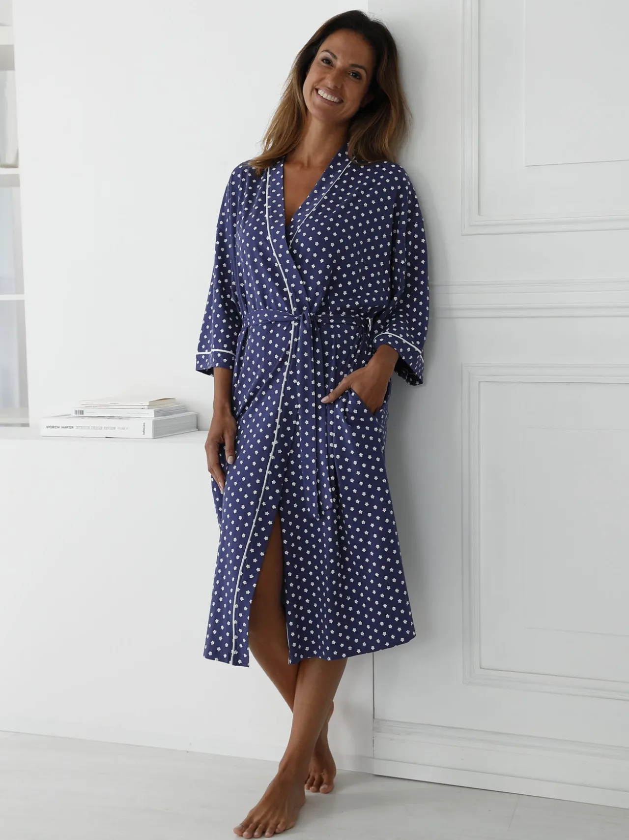 Peignoir kimono en maille