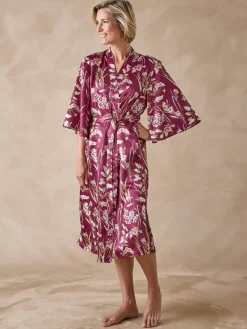 Peignoir kimono en satin