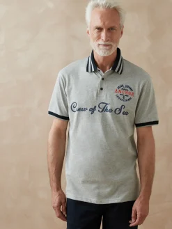 Polo en maille chinée