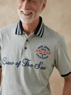 Polo en maille chinée