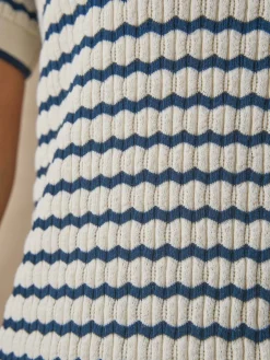 Polo en maille jacquard fantaisie