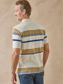 Polo rayé en maille piquée