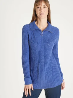 Pull à col camionneur zippé