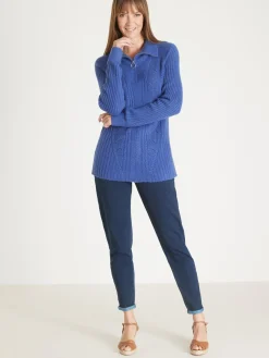 Pull à col camionneur zippé