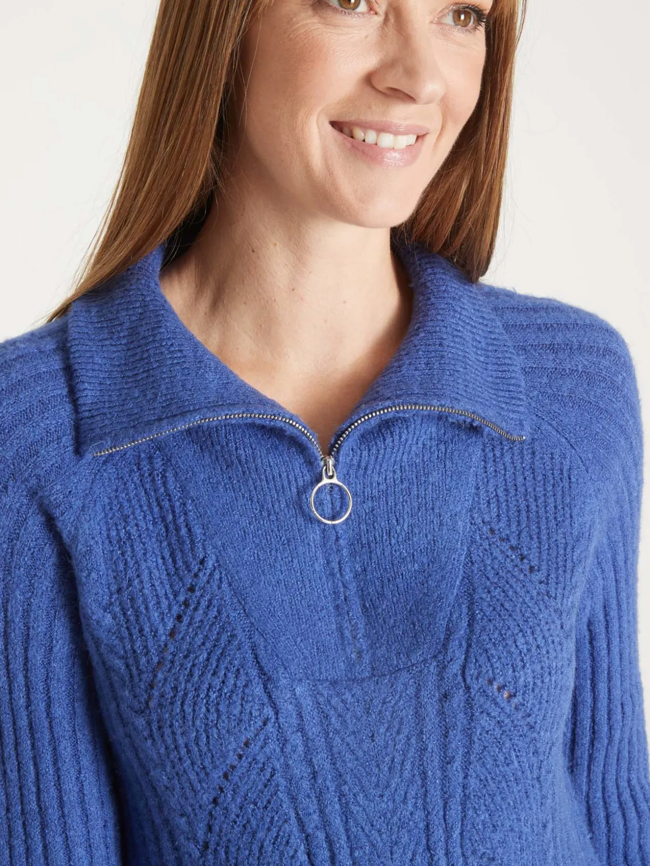 Pull à col camionneur zippé