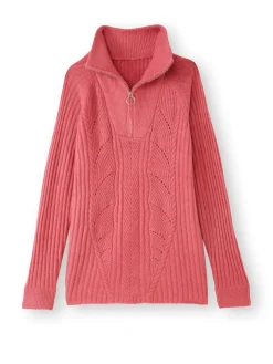 Pull à col camionneur zippé